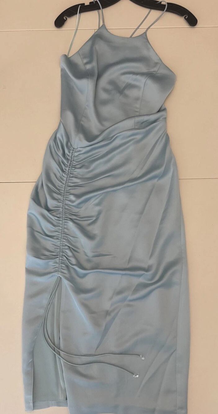 PARKER Selena Ruched Satin Sheath Dress. Size 10. BNWT Absolutely Gorgeous